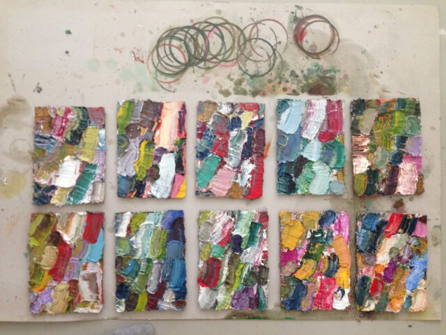 #oilpainting #smallpaintings #impastopainting #colorful #colors #abstractart #workinprogress #streitfeld 
#atelier #studio #artinmunich #munichart